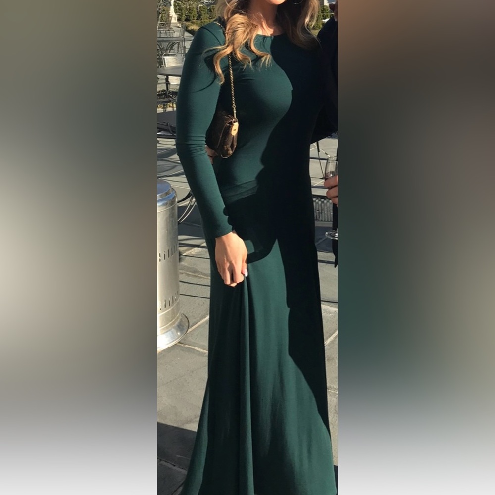 Lulu's Forest Green Long Sleeve Dress